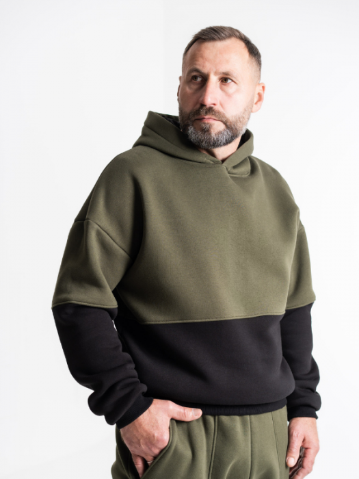 Худі із вставками Better Deel Green