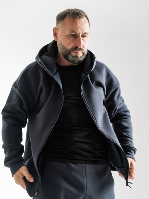 Толстовка з капюшоном Better Leder Grey