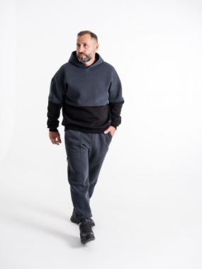 Худі із вставками Better Deel Dark Grey